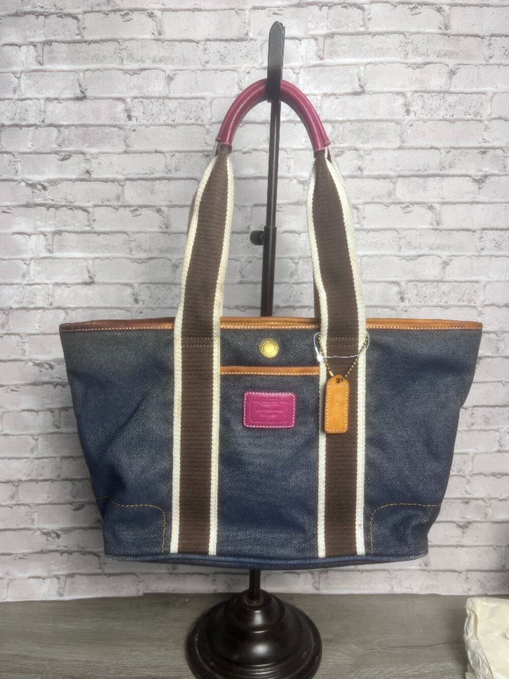 Vinatge y2k Coach Hamptons Denim Tote (Style 4498)